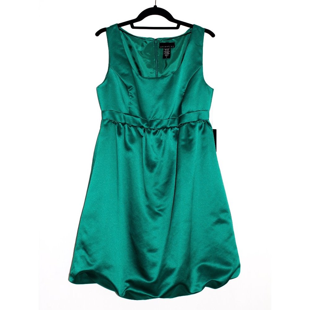 Vintage 90s Attention Bubble Hem Satin Dress